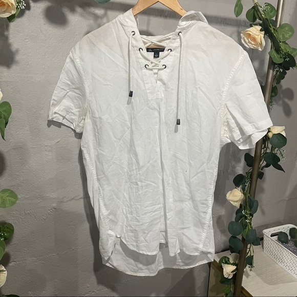 INC International Concepts Other - INC White hooded short sleeve shirt